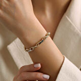 Siyah Detaylı Örgü Bileklik