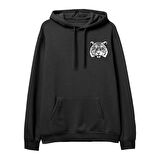 Tiger Baskılı Hoodie-Siyah