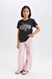 DeFacto Kız Çocuk Wide Leg Kargo Geniş Paça Jean Pantolon C0451A825SMPN122