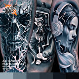 A.D Pancho Pastel Greys 6'lı Set - World Famous Ink Dövme Boyası - 1oz/30ml