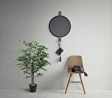 Yapay Ağaç Benjamin 2 Gövdeli Çalılı 120x70cm Siyah Plastik Saksılı