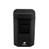 4 Jet Torch Masa Tipi Puro Çakmağı Siyah