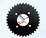 Mondıal Arka Dişli 36t Sym Wolf 250 (iç Çap 65 Mm 4 Delikli Ind Öm (520 Zincir İçin)