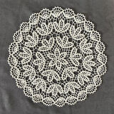 Uretti - Sariye 4648 9654 El Yapımı Tığ İşi Örgü 12'li Dantel Örtü Takımı - 24 x 24 cm