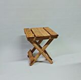 Ahşap Katlanır Tabure 1 Adet 30 cm x 36 xm