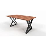 Mavitrend Dekoratif Metal Masa Ayağı Kütük Masa Ayağı Mobilya Ayakları Yükseklik 70 Cm Genişlik 60 Cm
