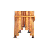 Ahşap Duvar Ve Kapı Askısı Elbise Askılık Raflı Piyano Model 5 Askılı 50x36x9 cm  