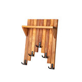 Ahşap Duvar Ve Kapı Askısı Elbise Askılık Raflı Piyano Model 5 Askılı 50x36x9 cm  