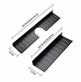 Metal Banyo Mutfak Düzenleyici Mutfak Organizer Şampuan Rafı 40 Cm