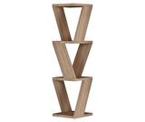 Köşe Duvar Rafı / Kitaplık Atlantik Çam 22x22x85 Modern Minimalist Köşe Duvar Rafı