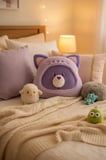 MINISO Care Bears Lisanslı Share Peluş Yastık 35 Cm – Kostümlü Baş Şekilli Dekoratif Minder