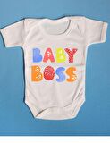 Pamuklu Bebek Zıbını Baby Boss Yazılı