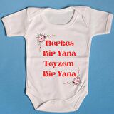 Pamuklu Bebek Zıbını Teyzem Bir yana Yazılı Zıbın