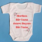 Pamuklu Bebek Zıbını İsme Özel Dayım Bir yana