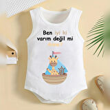 %100 Pamuklu Organik Baskılı Premium Çıtçıtlı Bebek Body Atlet Zıbın 00342