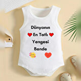 %100 Pamuklu Organik Baskılı Premium Çıtçıtlı Bebek Body Atlet Zıbın 00352