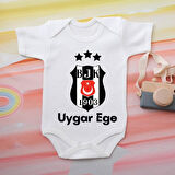 %100 Pamuklu Organik Baskılı Premium Çıtçıtlı Bebek Body Zıbın 00004