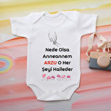%100 Pamuklu Organik Baskılı Premium Çıtçıtlı Bebek Body Zıbın 00011