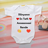 %100 Pamuklu Organik Baskılı Premium Çıtçıtlı Bebek Body Zıbın 00024