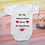 %100 Pamuklu Organik Baskılı Premium Çıtçıtlı Bebek Body Zıbın 00030