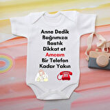 %100 Pamuklu Organik Baskılı Premium Çıtçıtlı Bebek Body Zıbın 00040