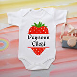 %100 Pamuklu Organik Baskılı Premium Çıtçıtlı Bebek Body Zıbın 00061