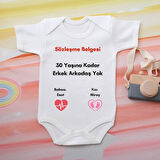 %100 Pamuklu Organik Baskılı Premium Çıtçıtlı Bebek Body Zıbın 00065