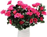 Yapay Çiçek Fuşya Pembe  Açelya Demeti 7 Dallı 33*20cm