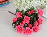 Yapay Çiçek Fuşya Pembe  Açelya Demeti 7 Dallı 33*20cm