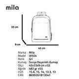 Classone Mila W504 15.6’’ Laptop Sırt Çantası Gri