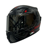 Sway Kapalı Kask Sw 820 Xamuraı Gri Kırmızı