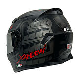 Sway Kapalı Kask Sw 820 Xamuraı Gri Kırmızı