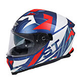Sway Kapalı Kask Sw 865 St Mavi Kırmızı