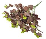 Yapay Çiçek Okaliptus Demet Kahverengi Aradal Garnitür Eucalyptus
