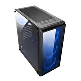 OmyVera 192-6 4x Blue Fan USB 2.0 250W 300W mATX Gaming Bilgisayar Kasası