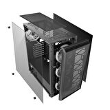 OmyVera 192-6 4x Blue Fan USB 2.0 250W 300W mATX Gaming Bilgisayar Kasası