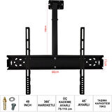 Lcd Askı Aparatı Tavan Hareketli 42-49-55 106-124-140cm Ufix UF-6011T
