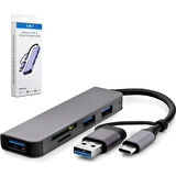 Çevirici Adaptör 5 In 1 Usb 3.0 Type-C To Usb 3.0 Hadron Hdx-7826