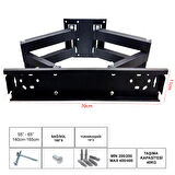 Lcd Askı Aparatı Sabit 55 65 75 140-165-190Cm 7011