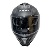 Sway Kapalı Kask Sw 865 Space Siyah Beyaz