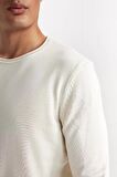 DeFacto Relax Fit Bisiklet Yaka Basic Düz Triko Kazak D3278AX24WNER139