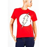 Flash Sembol Unisex Pamuklu Regular Fit Tişört Large