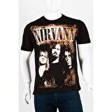Nirvana Müzik Grubu Unisex Pamuklu Regular Fit Tişört Large