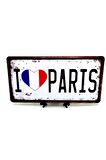 Dekoratif Plaka I Love Paris