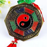 Çin Feng Shui Bagua Bakır Ayna 14 cm Köşeli