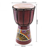 Djembe Davul Darbuka Renkli Afrika El Yapımı 30cm Çocuk Bongo Kongo