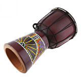 Djembe Davul Darbuka Renkli Afrika El Yapımı 30cm Çocuk Bongo Kongo