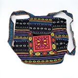 Hint Yün Dokuma Renkli Kapaklı Sırt Çantası Bohem