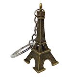 Paris Eyfel Kulesi 3D Metal Anahtarlık Gold