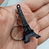 Paris Eyfel Kulesi 3D Metal Anahtarlık Siyah
